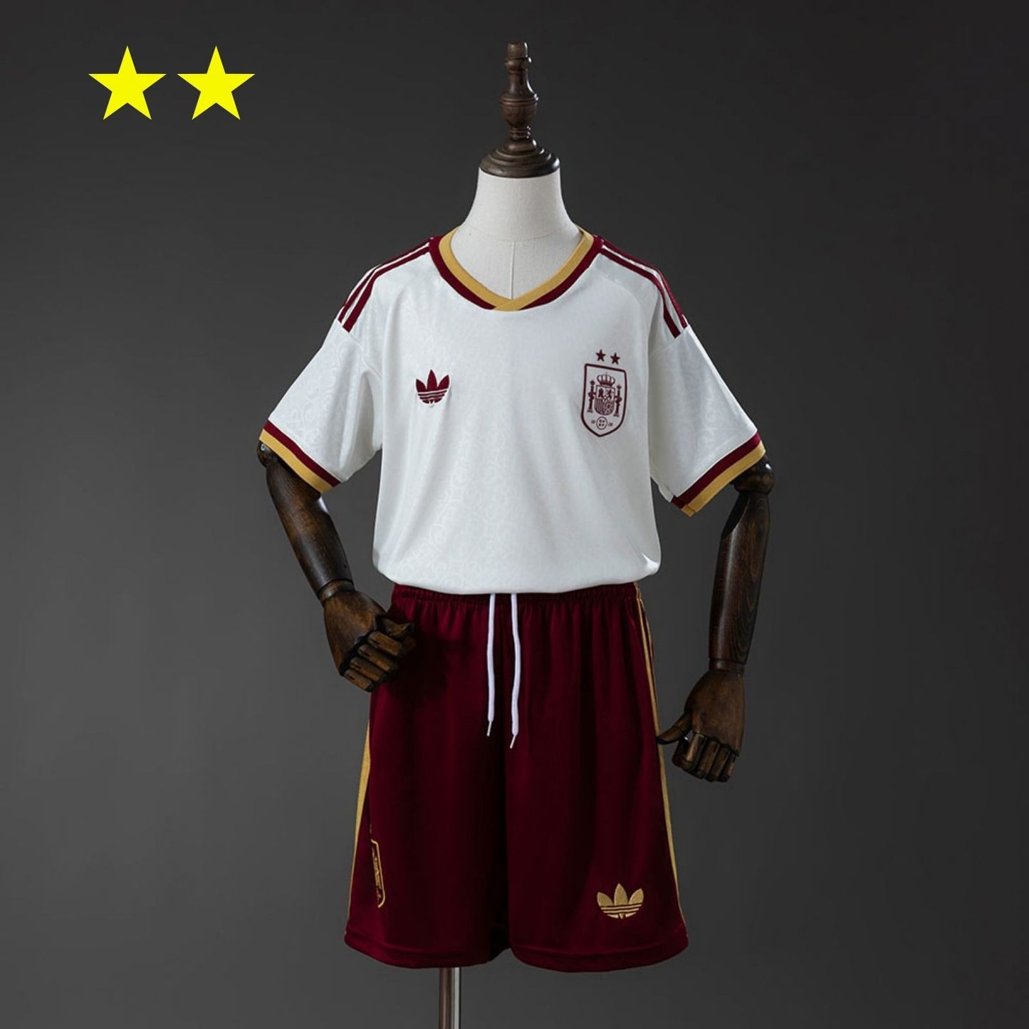 Spain Away Kids Jersey 2-stars
