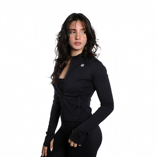 Aura Set (Bra, Jacket & Leggings) - Black