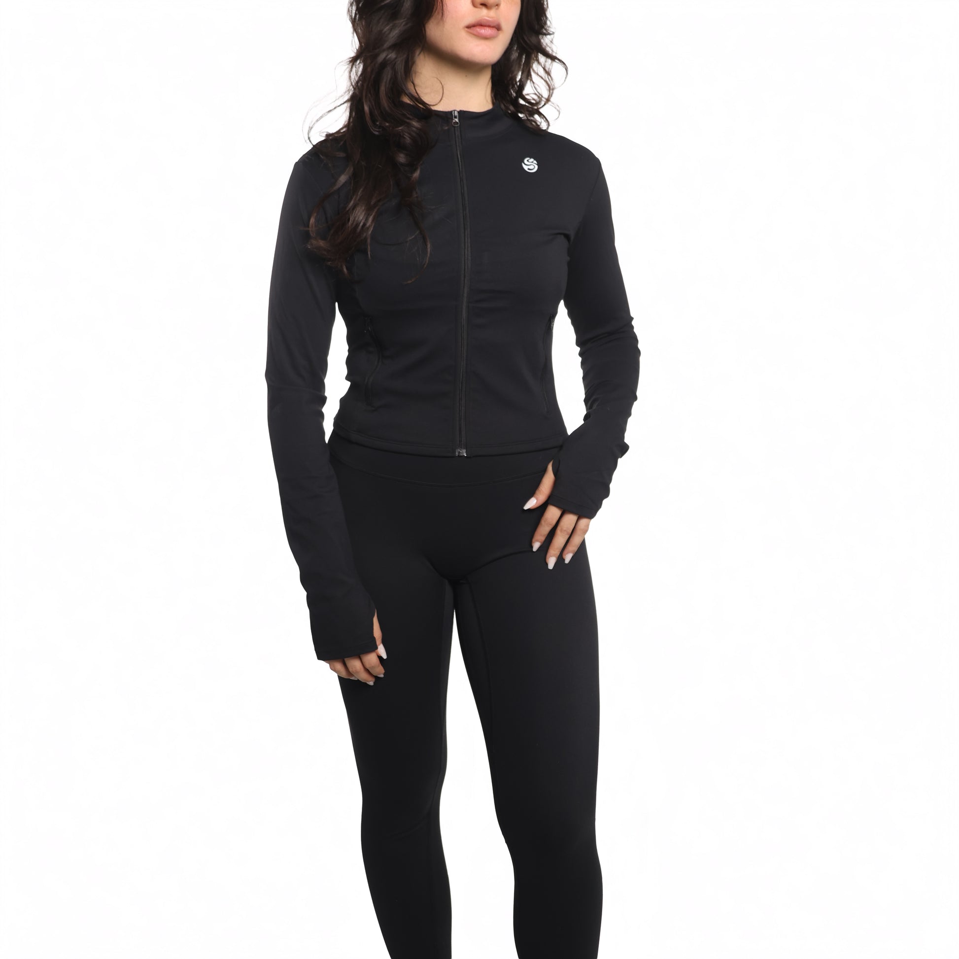 Aura Set (Bra, Jacket & Leggings) - Black