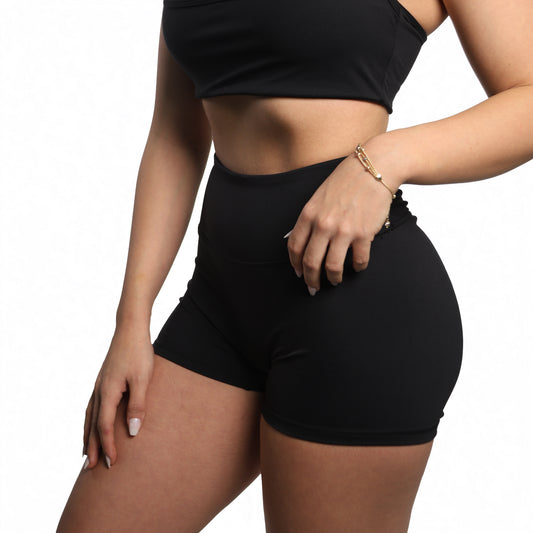 Aura Shorts Set (Bra & Shorts) - Black
