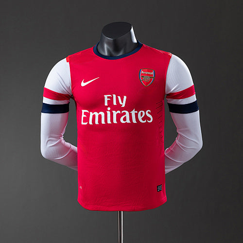 Arsenal 12/13 Home Long Sleeve Player Version Retro Jersey