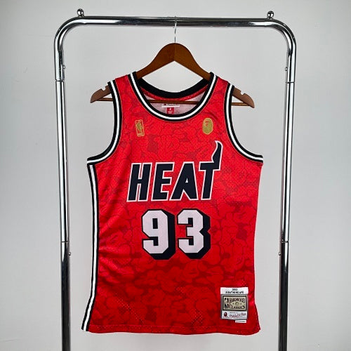 BAPE×M&N joint jersey: Heat Red No. 93