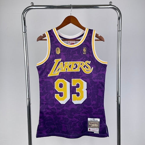 BAPE×M&N joint jersey: Lakers Purple No. 93