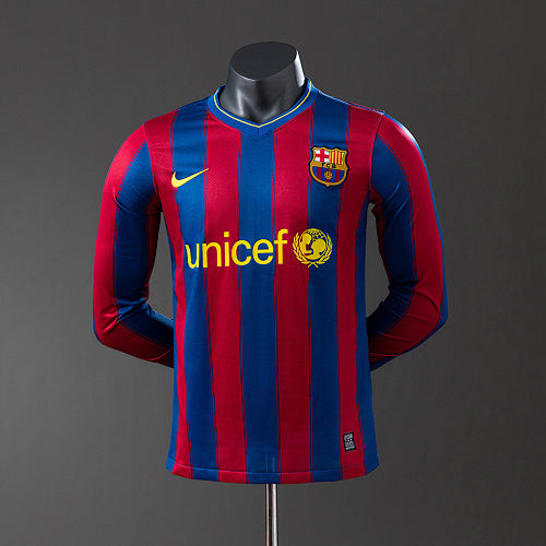 Barcelona 09/10 Home Long Sleeve Retro Jersey
