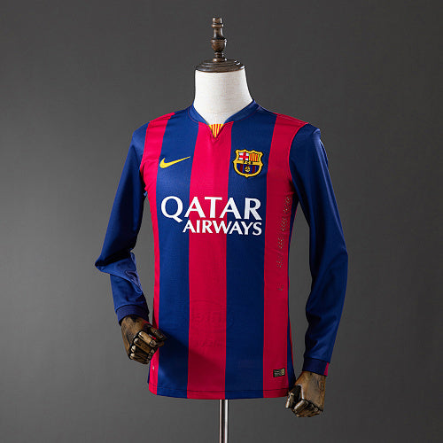 Barcelona 2014/15 Home Long Sleeve Retro Jersey