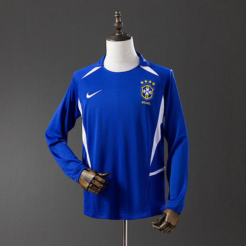 Brazil 2002 Away Long Sleeve Retro Jersey