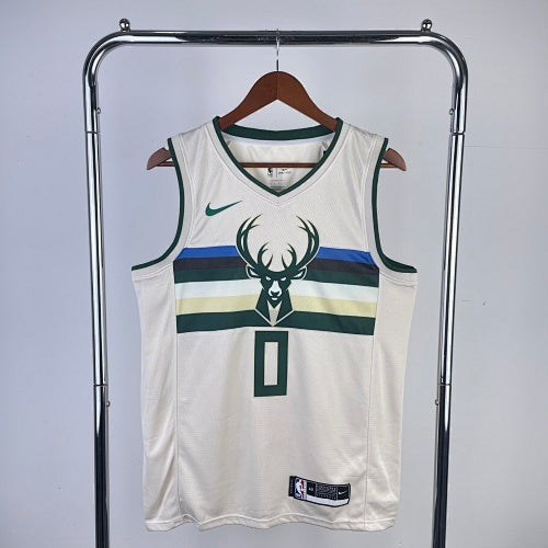 Bucks 2019 Season Beige Fawn Head No. 0 Lillard