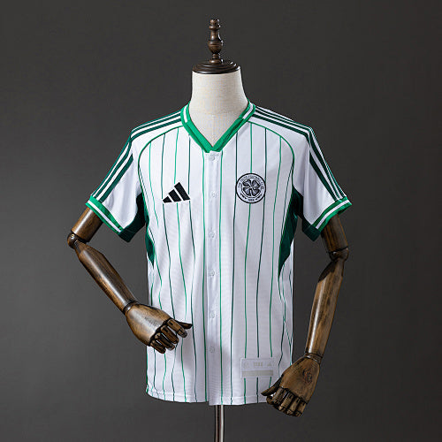 Celtic 25/26 US Pack Full-Button Baseball Jersey White