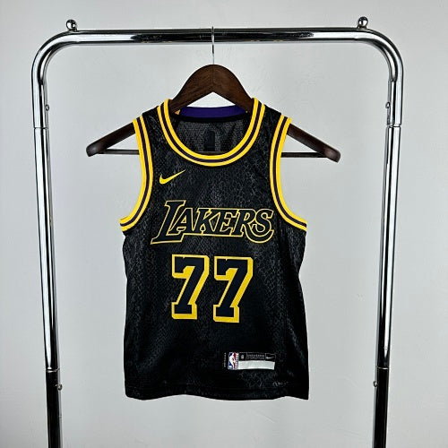 Children's clothing: 23rd season Lakers snakeskin No. 77 Doncic