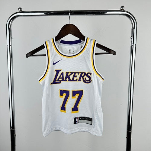 Children's clothing: 23rd season Lakers white No. 77 Doncic