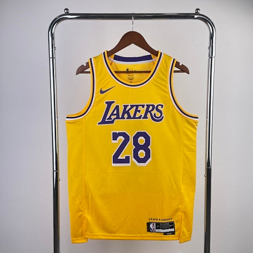 Customized models are non-refundable: 2023 Lakers Yellow No. 28 Rui Hachimura