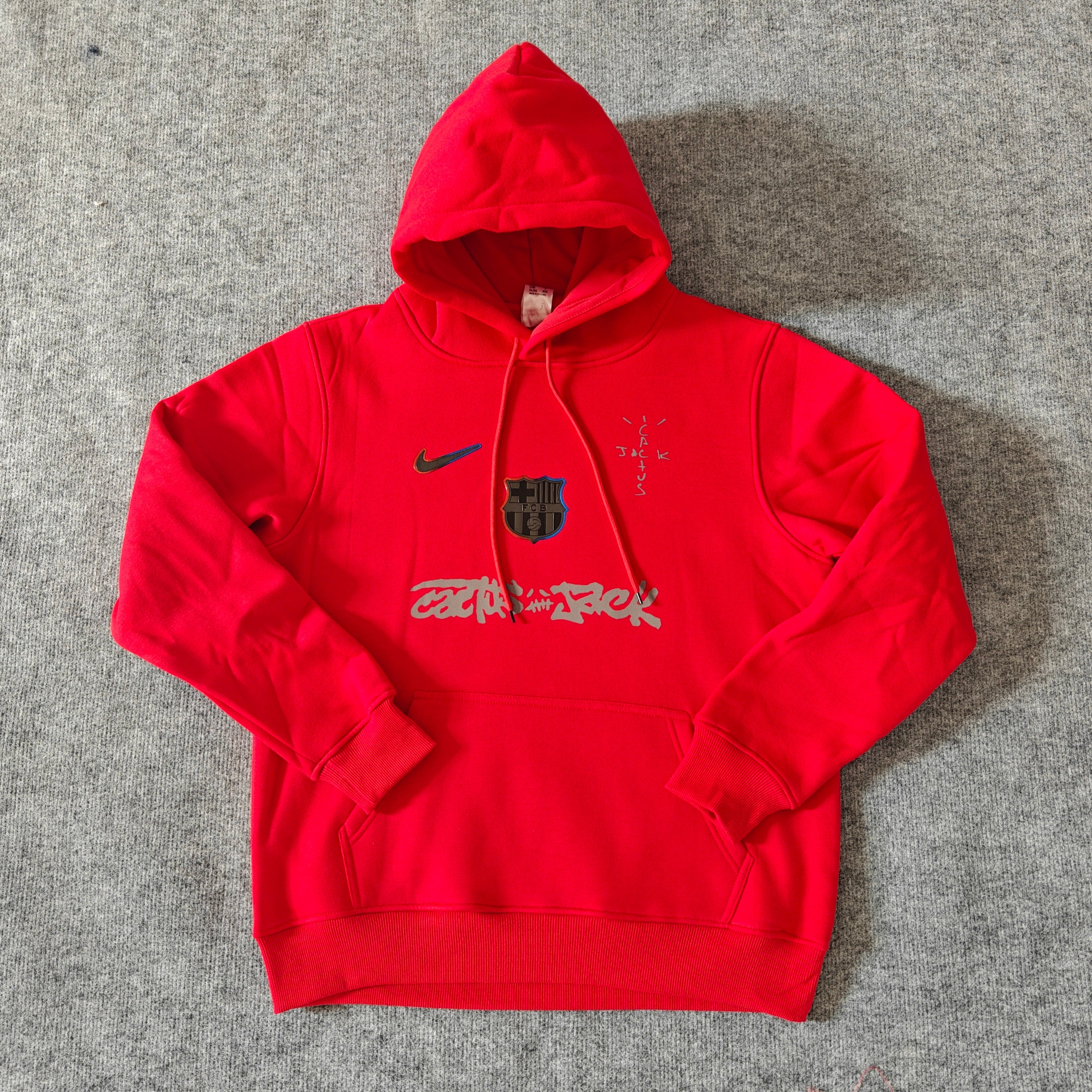 Barcelona X Travis Scott Hoodie - Red – Sports Fusion Store