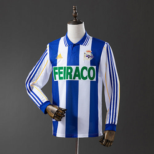 Deportivo La Coruna 99/00 Home Long Sleeve Retro Jersey