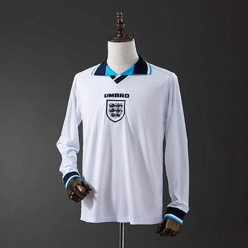 England 1996 Home Long Sleeve Retro Jersey