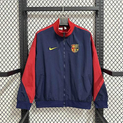 F Barcelona sapphire blue and red waterproof training windbreaker