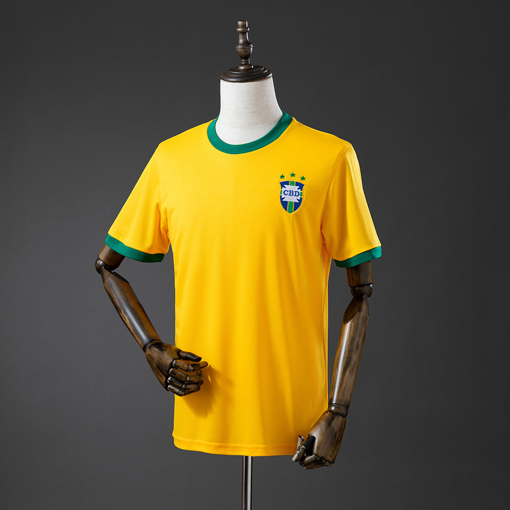 Brazil 1971 Retro Jersey (Last Pele Jersey)