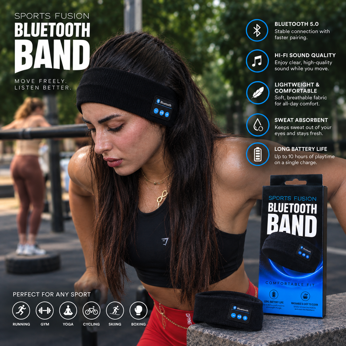 Bluetooth SPORTS Headband - Sports Fusion