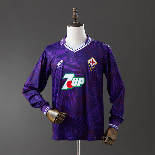 Fiorentina 92/93 Home Long Sleeve Retro Jersey