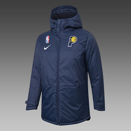 H0053# NBA Pacers Sapphire Blue Cotton Jacket