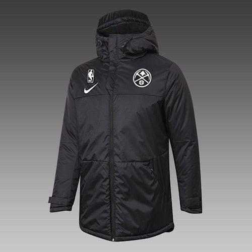 H0058# NBA Nuggets Black Cotton Jacket