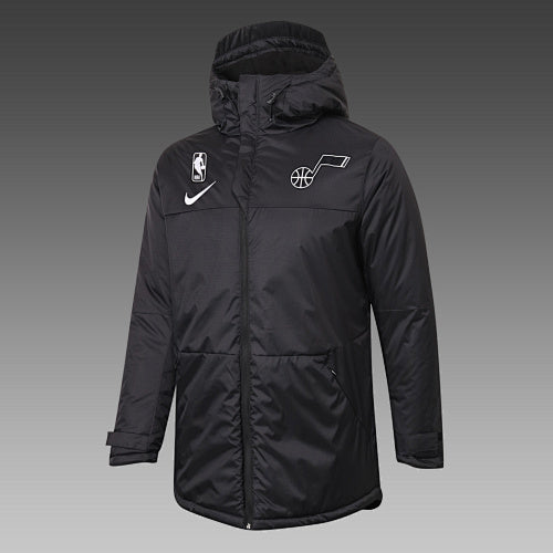 H0063# NBA Jazz Black Cotton Jacket