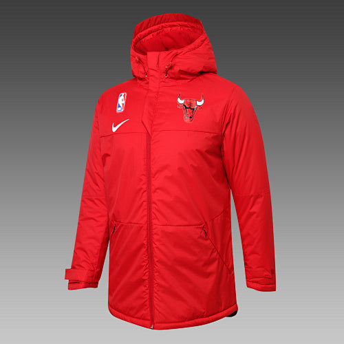 H0072# NBA Bulls Red Cotton Jacket