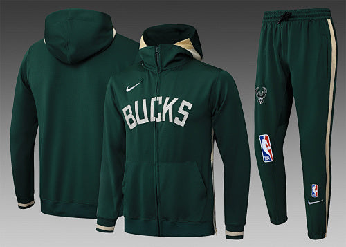 H116# NBA2324 Long Pull Hat Bucks Green