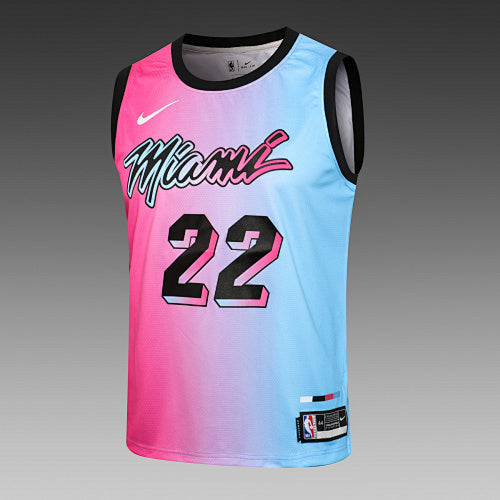 L015# NBA round neck hot pink No. 22 (hot pressing)