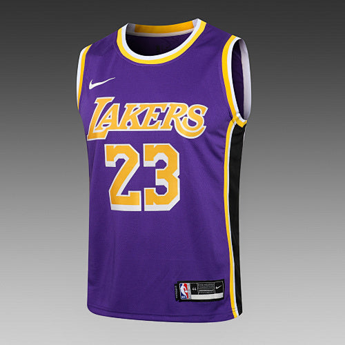 L026# Nike model NBA Lakers round neck purple No. 23 (hot pressing)
