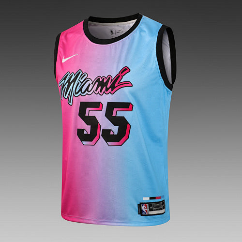 L036# NBA round neck hot pink No. 55 (hot pressing)
