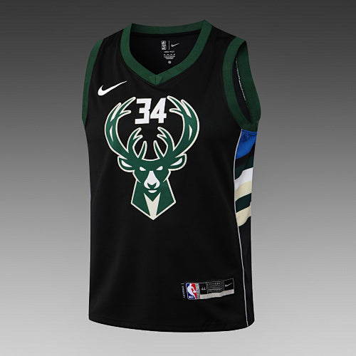 L056# NBA2223 Bucks black vest