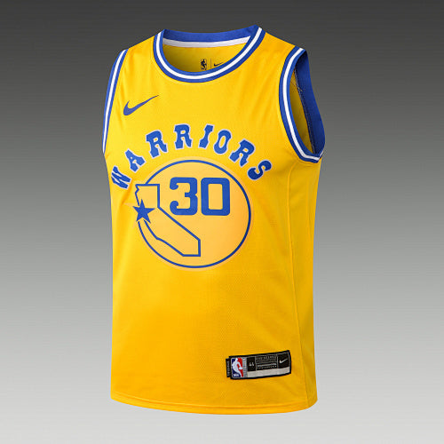 L058# NBA2223 Warriors Yellow Vest No. 30