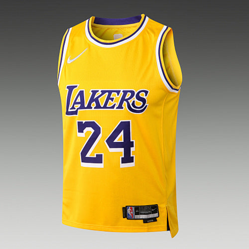 L068# NBA2223 Lakers Yellow No. 24 (Hot Pressed Model)