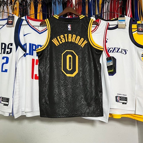 Lakers Black Mamba snake print version No. 0 Westbrook