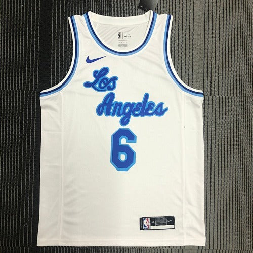 Lakers Latin Night (High Head) White No. 6 James