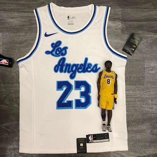 Lakers Latin Retro Night White No. 23 James
