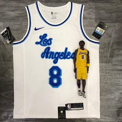 Lakers Latin Retro Night White No. 8 Kobe Bryant