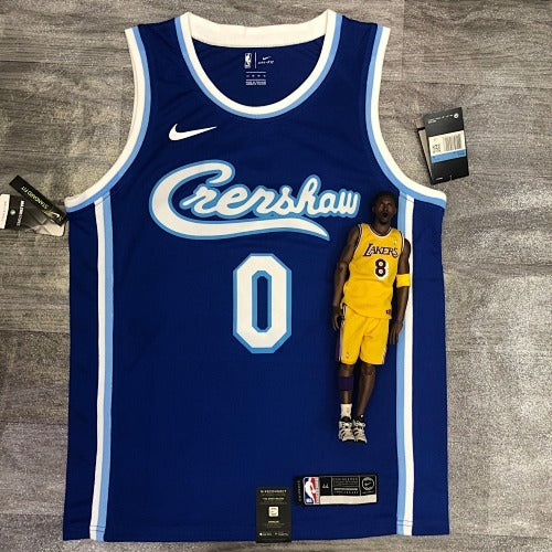 Lakers Latin Retro Singer Joint Edition Blue No. 0 Kuzma