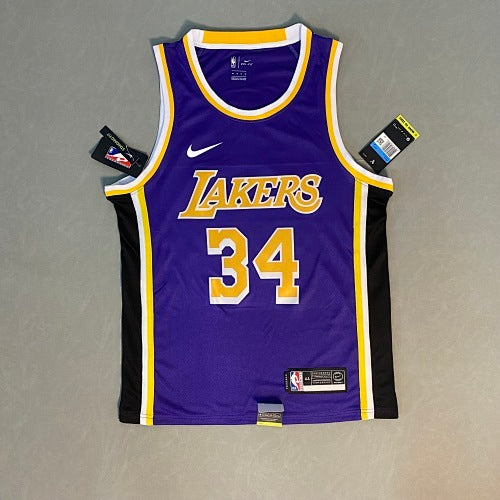 Lakers Purple (Nike, Jordan) No. 34 O'Neal