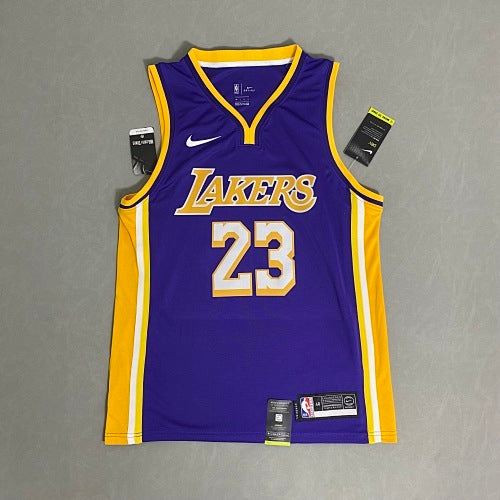 Lakers Purple V Neck No. 23 James
