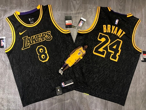 Lakers snake print Kobe Bryant front 8 back 24