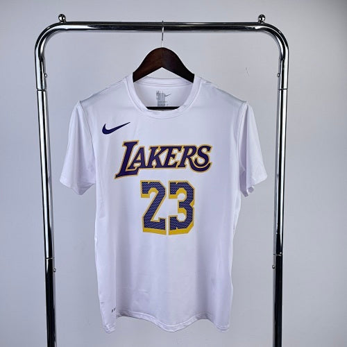 Lakers White No. 23 Quick-drying Short Sleeves