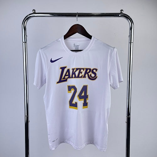 Lakers White No. 24 Quick-drying Short Sleeves