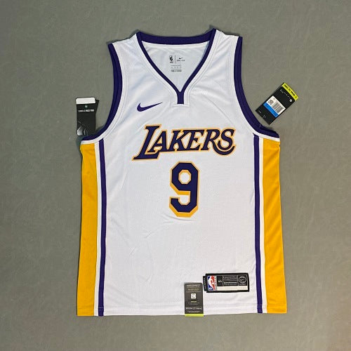 Lakers White V Neck No. 9 Rondo