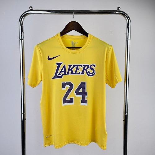 Lakers yellow No. 24 quick-drying short-sleeve