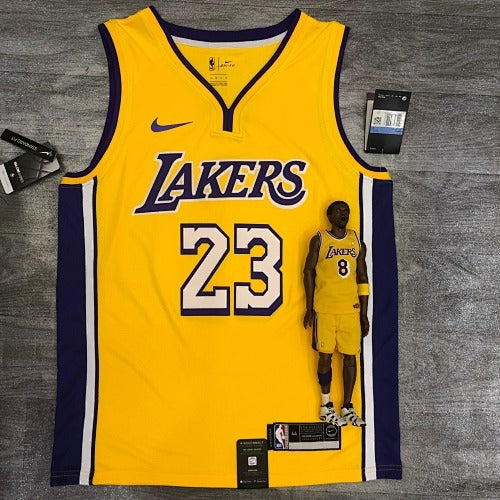Lakers Yellow V-neck No. 23 James
