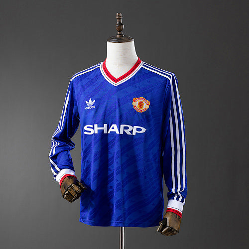 M-U 1986/88 Second Away Long Sleeve Retro Jersey