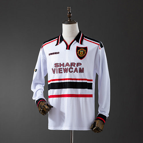 M-U 1998/99 Away Long Sleeve Retro Jersey