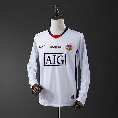 M-U 2008/09 Away Champions League Edition Long Sleeve Retro Jersey