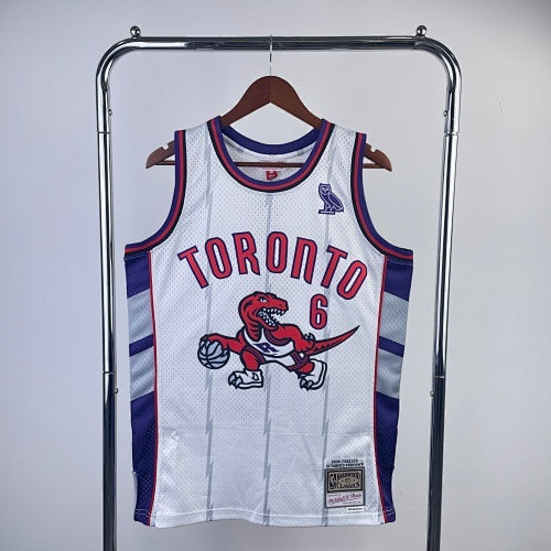 MN fan version hot-pressed retro jersey: Raptors white No. 6